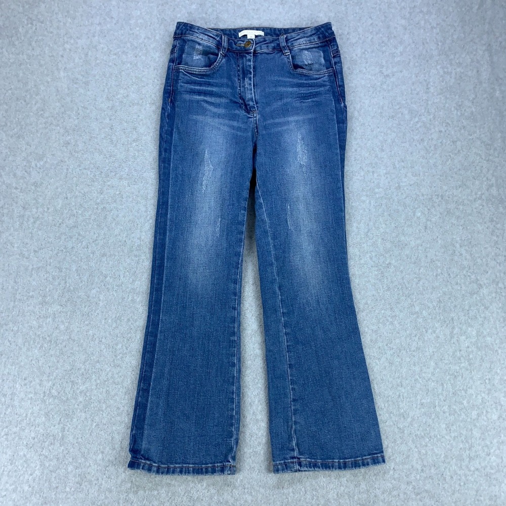 Chelsea & Violet Jeans Womens 26 Blue Distressed Flare High Rise 9C06Z06